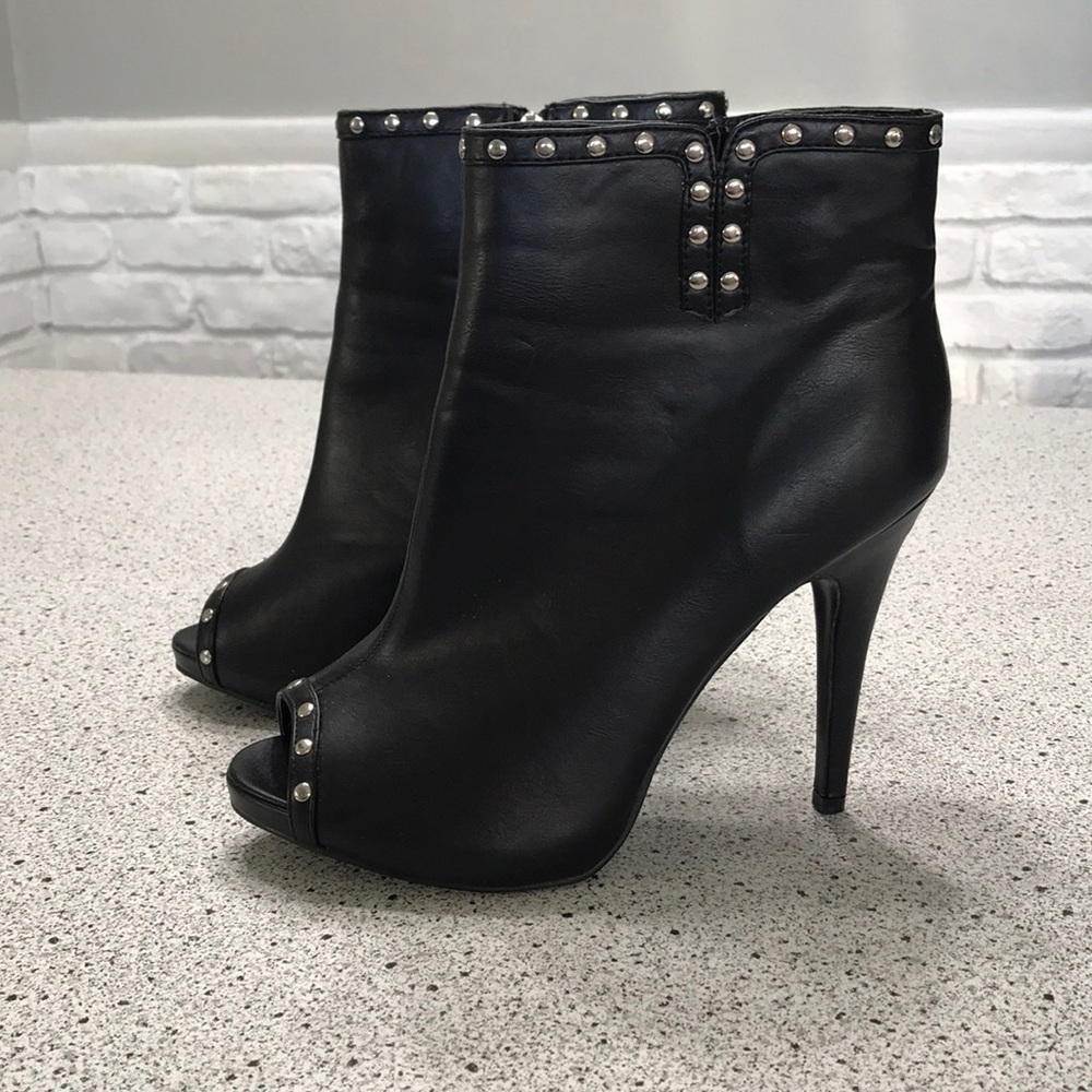 NWT Torrid Black peep toe booties 11w